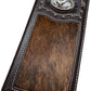 Rodeo Long Wallet With Cowhair & Bull Rider Concho