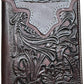 Floral Long Wallet Embossed Cowboy Praying At Cross