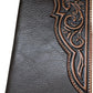 Floral Tooled Long Wallet Star Concho