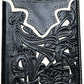 Floral Long Wallet Embossed Cowboy Praying At Cross