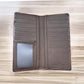 Leather Long Wallet Cow Hair Tri Cross Cowboy Praying At Cross