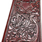 Floral Coat Of Arms Of Mexico Western Leather Long Wallet