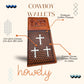 Leather Long Wallet Cow Hair Tri Cross Cowboy Praying At Cross