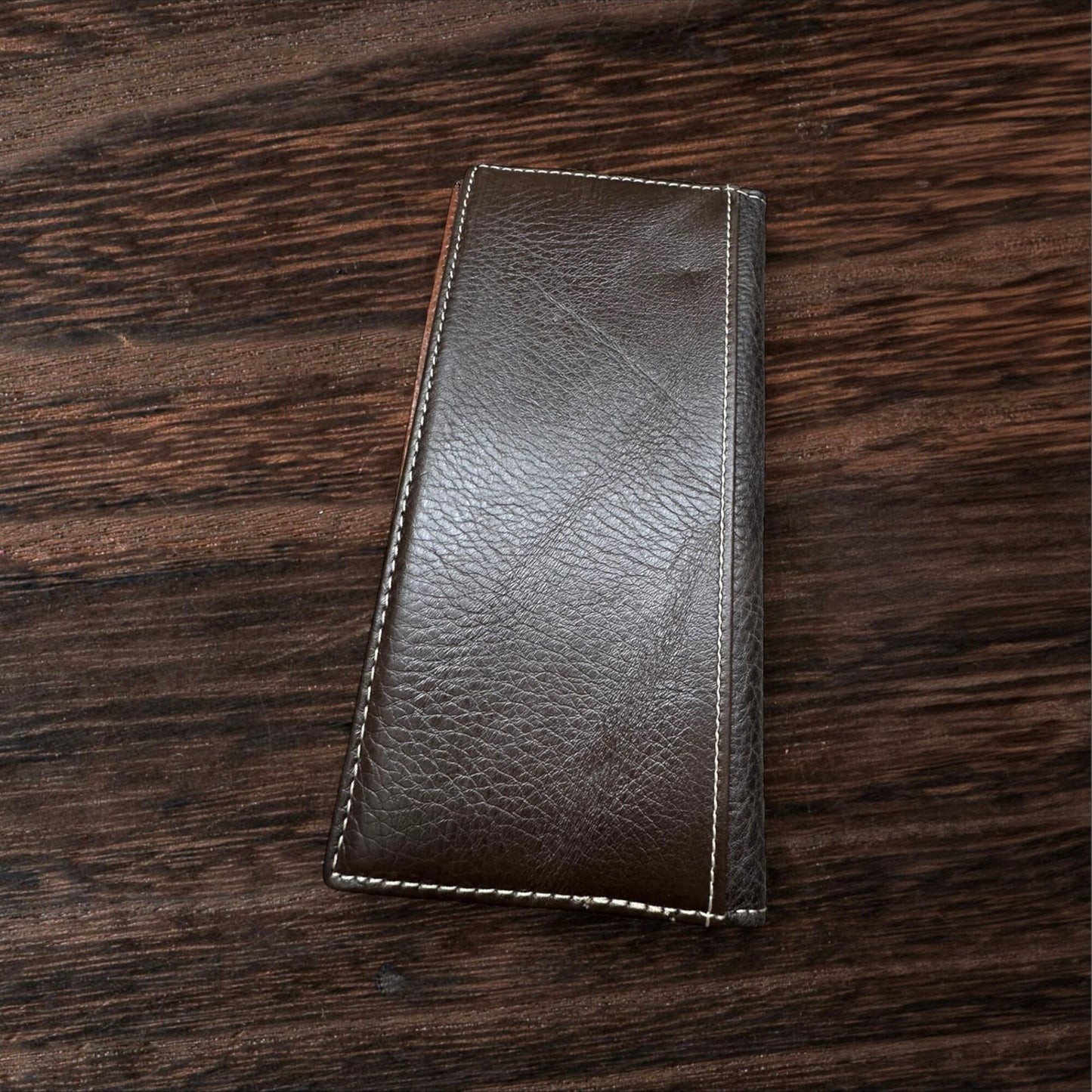 Leather Long Wallet Floral Embossed Texas Concho