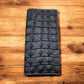 Mens Long Wallet Tooled Leather Alligator Pattern Embossed