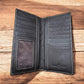 Mens Long Wallet Tooled Leather Alligator Pattern Embossed