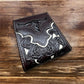 Floral Leather Longhorn Embossed Wallet