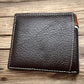 Portefeuille en cuir pour homme Cowboy Texas W Star Concho en cuir à deux volets