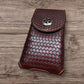 Western Stakes Western Leather Phone Belt Holster Basket Weave Lonestar Sherif Concho