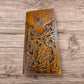 Leather Long Wallet Floral Embossed Deer Buck Bi Fold Hand Crafted Mens Wallets