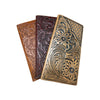 Floral Embossed Tooled Leather Long Wallet