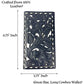 A long Urbalabs Nutrition Western Cowboy Leather Long Wallets for Men Checkbook Tooled Wallet Floral Bifold made from 100% genuine leather with intricate floral tooled designs. The wallet measures 6.75 inches in height and 3.75 inches in width, and features RFID blocking for extra security. Text on the image reads "Crafted from 100% Leather!" and "Great Size, Long Cowboy Wallet!".