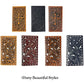 A collection of seven intricately designed Western Cowboy Leather Long Wallets for Men Checkbook Tooled Wallet Floral Bifold showcases different patterns, including crosses and floral motifs, in varying colors such as brown, black, and deep red. Made from genuine leather and featuring RFID blocking technology, these stylish wallets echo the craftsmanship of a classic men's western wallet. Urbalabs Nutrition offers "Many Beautiful Styles.