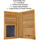 Open the Western Cowboy Leather Long Wallets for Men Checkbook Tooled Wallet Floral Bifold by Urbalabs Nutrition with several card slots, an ID slot with a window, four large inside pockets, and one large pocket on the back outside. Crafted from genuine leather, it also features RFID blocking technology to protect your cards. Each wallet has 11 card slots and 1 ID slot with window.